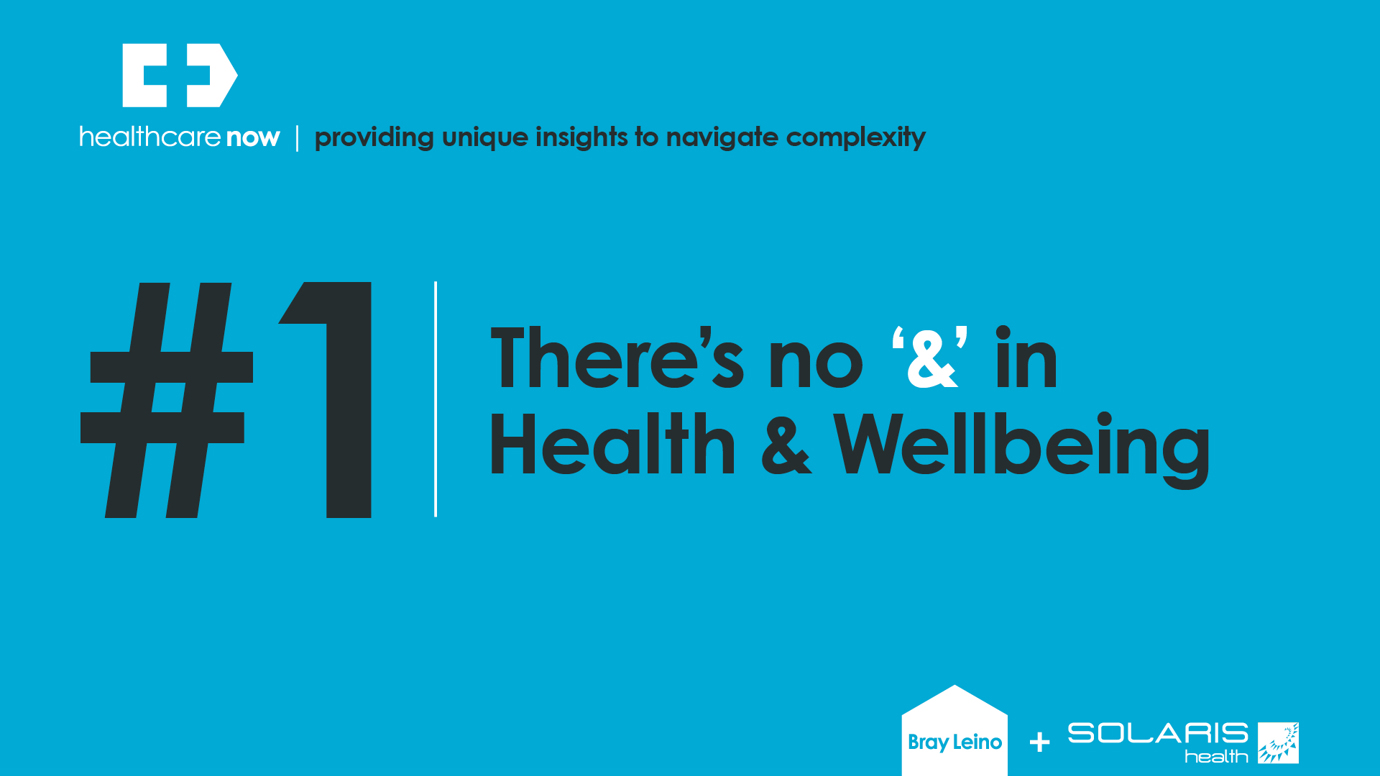 There's no & in Health & Wellbeing