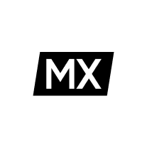 Black MX logo on a white background.