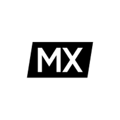 Black MX logo on a white background.