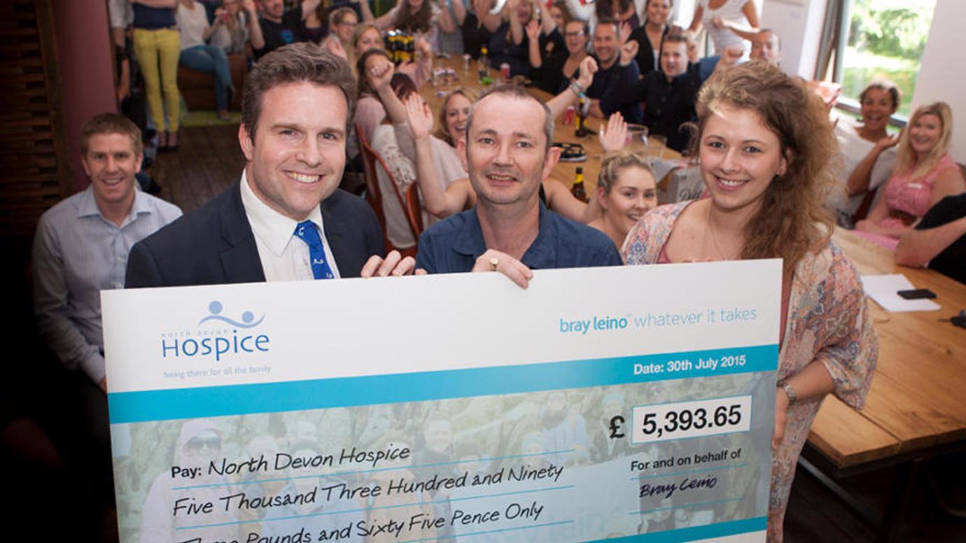 Climbers hand over massive cheque
